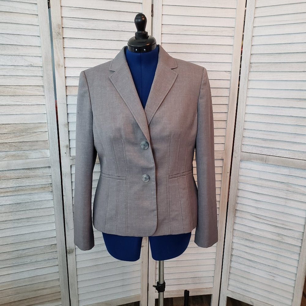 Heather Grey Kasper 1/2 Jacket / Blazer 14